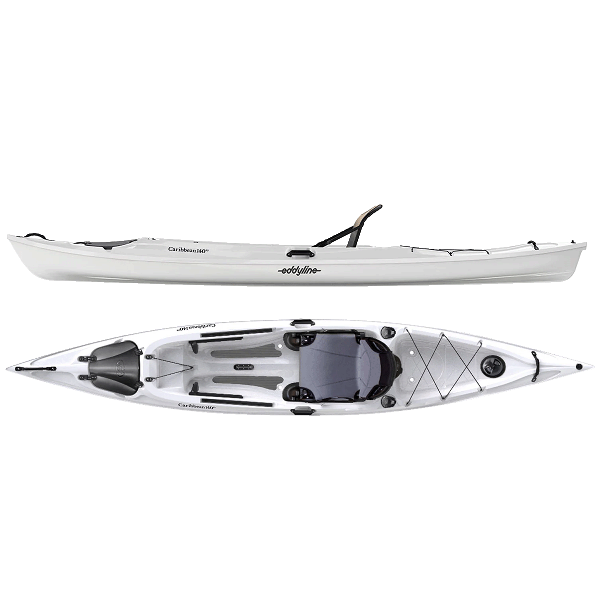 Eddyline Caribbean 140FS Kayak 1 Eddyline Caribbean 140FS Kayak Eddyline Caribbean 140FS white