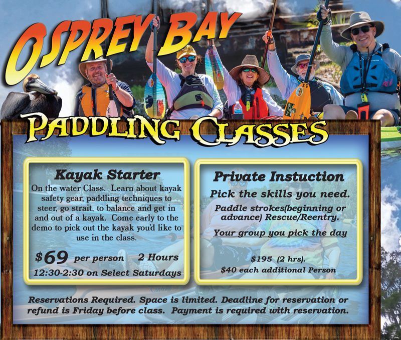 Osprey Bay kayak Lessons