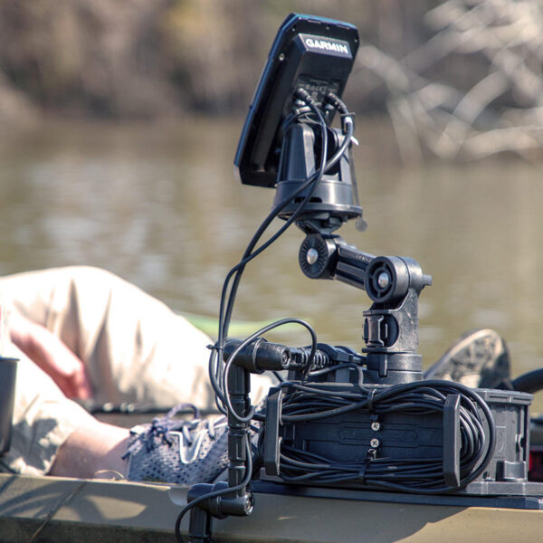 Round Base Fish Finder Mount with Track mounted LocknLoad Mounting System - Image 5