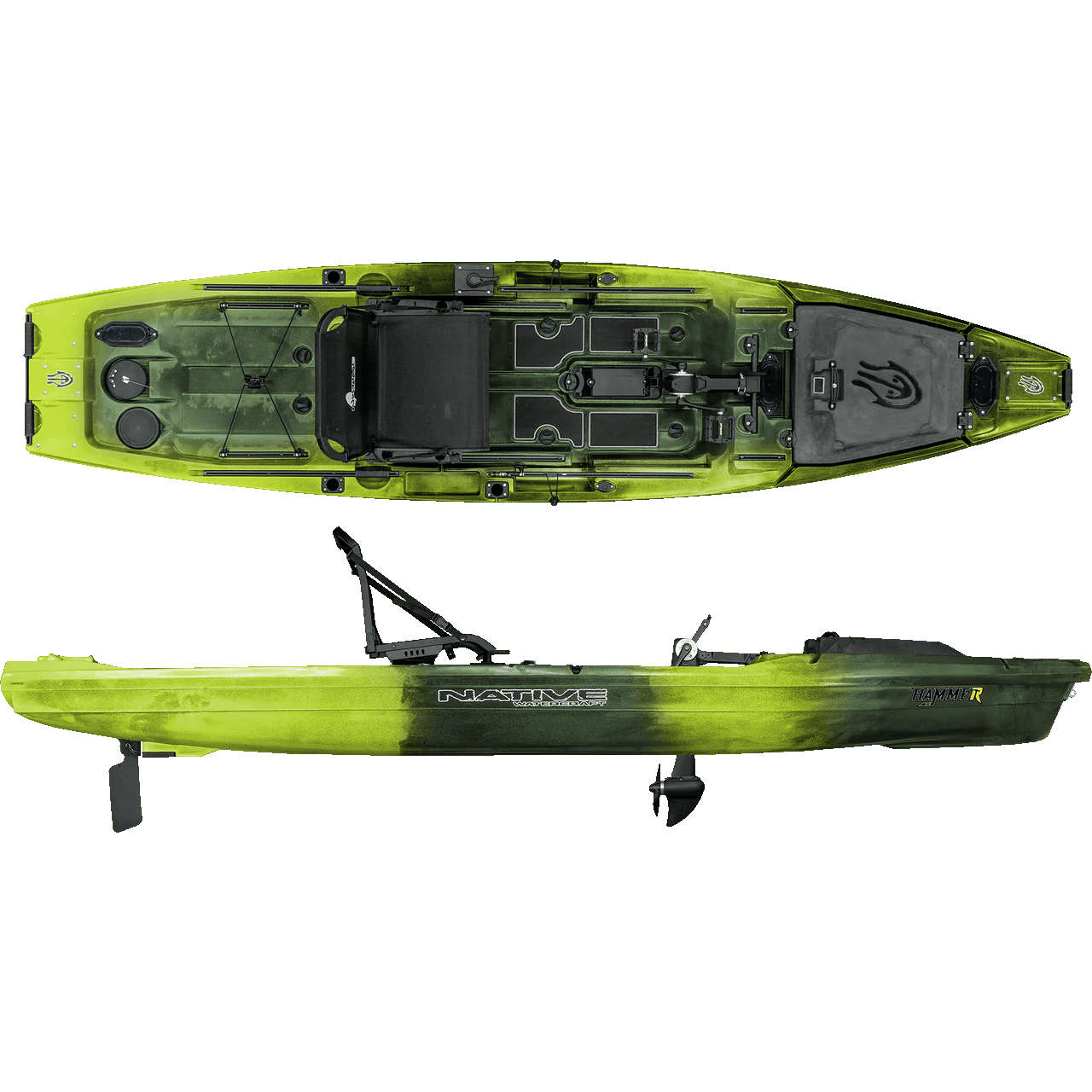 Hammer 1210 Kayak 2 Hammer 1210 Kayak Native Watercraft Hammer 1210 Propel: The Ultimate Dual-Propulsion Fishing Kayak gator green