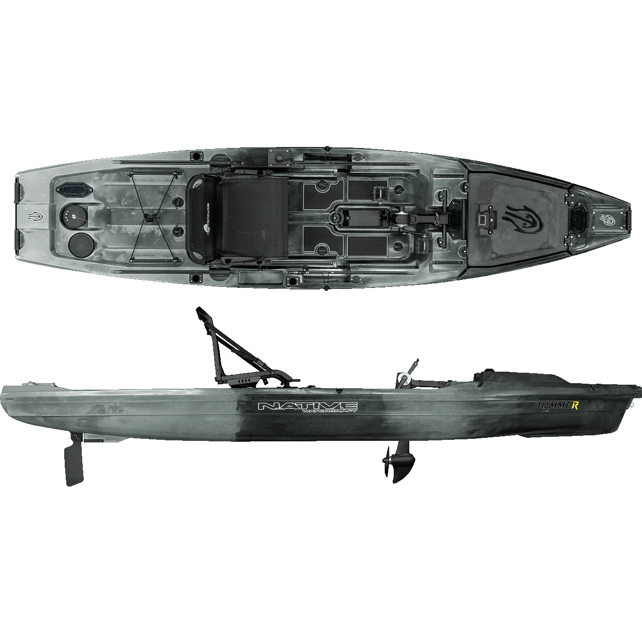 Hammer 1210 Kayak 3 Hammer 1210 Kayak Native Watercraft Hammer 1210 Propel: The Ultimate Dual-Propulsion Fishing Kayak grey goose