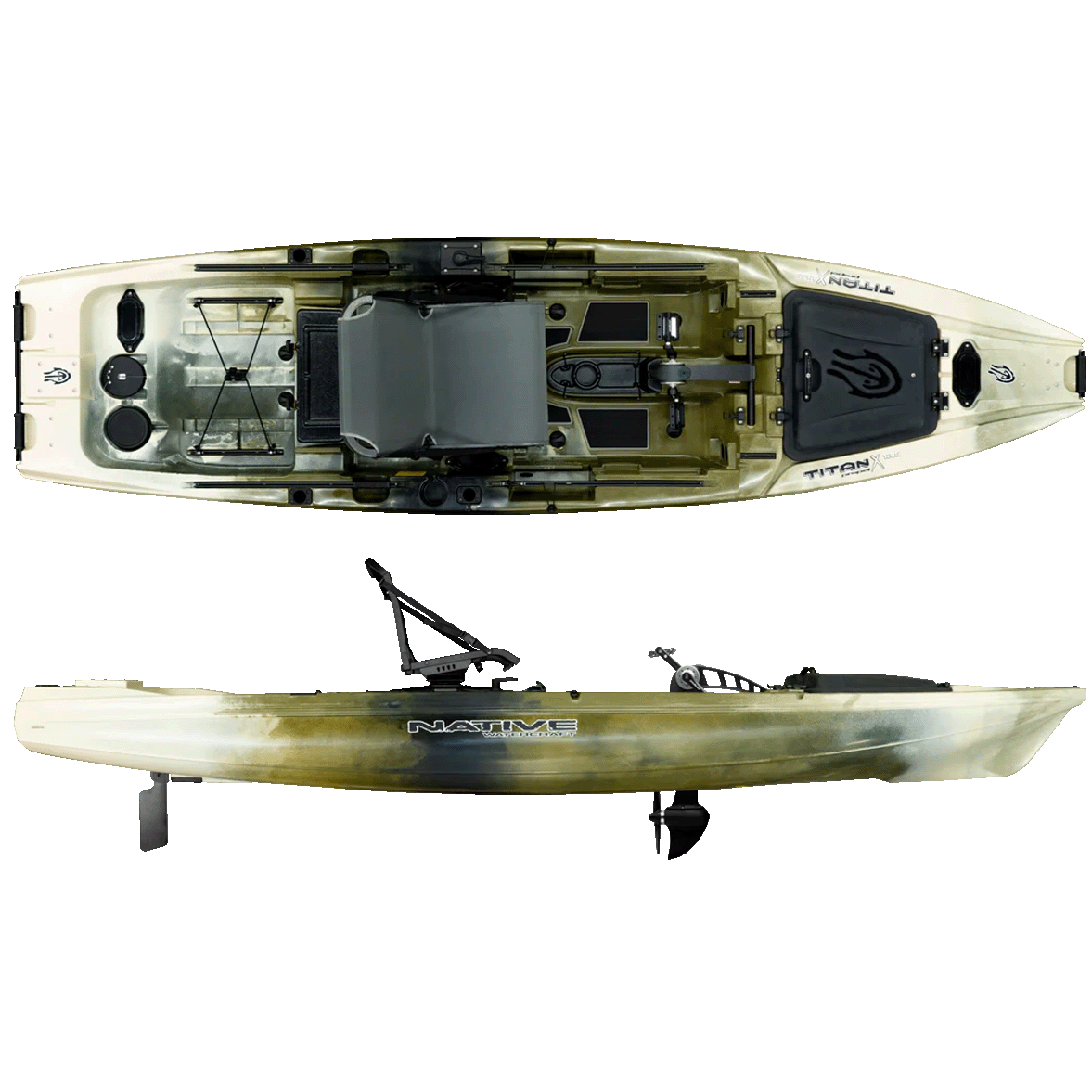 Titan X Propel 12.5 1 Titan X Propel 12.5 Native Watercraft Titan X Propel 12.5: The Ultimate High-Capacity Pedal Fishing Platform hidden oak